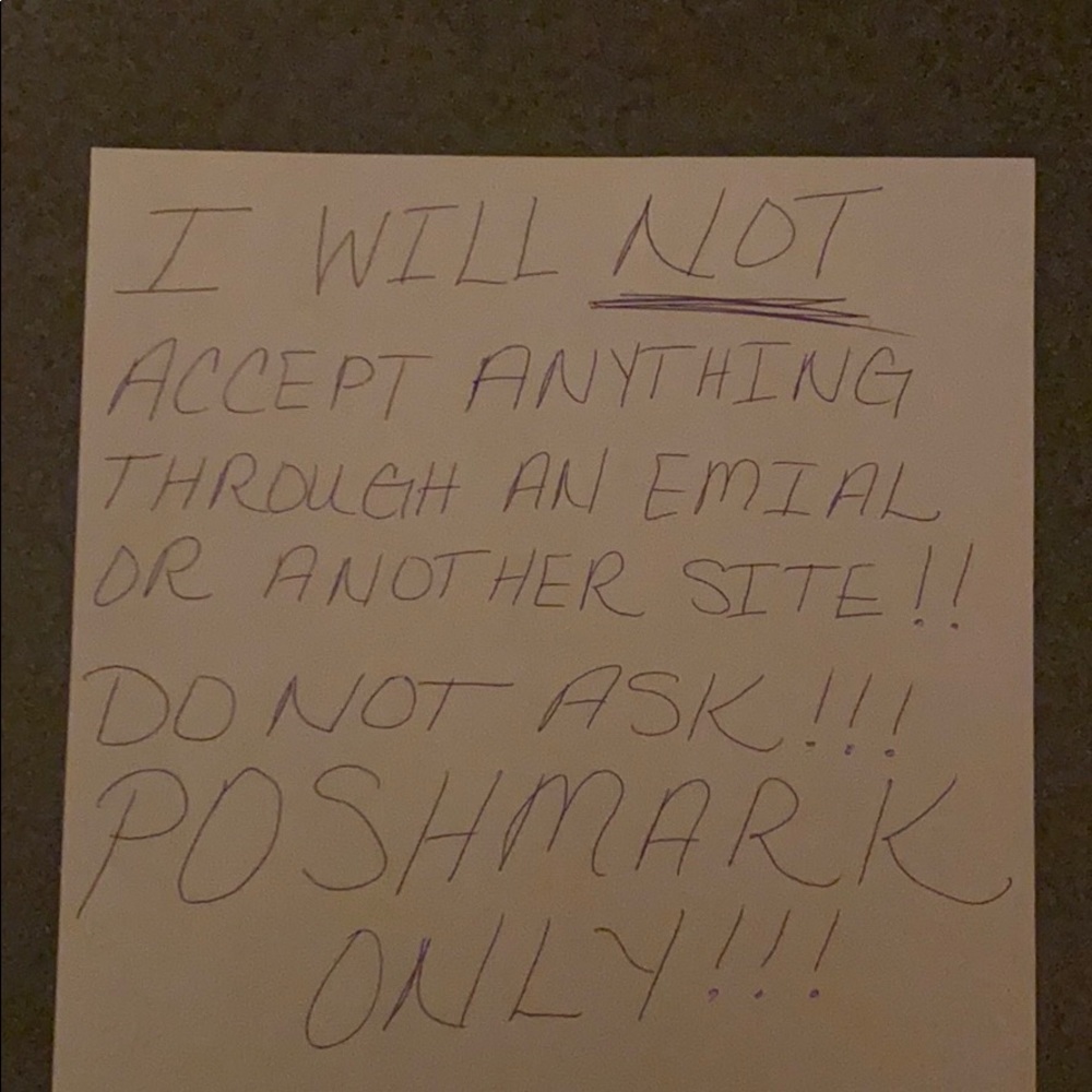 SALES THROUGH POSHMARK ONLY!!!!!!!!!!!!